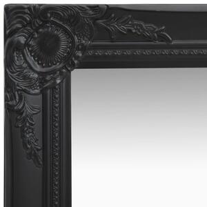 Nástěnné zrcadlo Parrenic - barokní styl - černé | 60x60 cm
