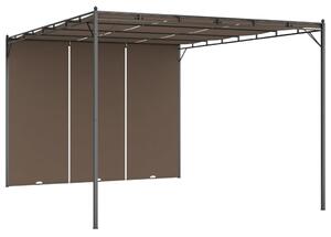 Zahradní altán s bočním závěsem 4 x 3 x 2,25 m taupe