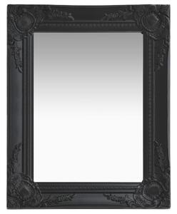 Nástěnné zrcadlo Parrenic - barokní styl - černé | 50x40 cm