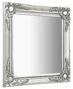 Nástěnné zrcadlo Parrenic - barokní styl - stříbrné | 50x60 cm