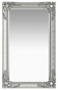 Nástěnné zrcadlo Parrenic - barokní styl - stříbrné | 50x80 cm
