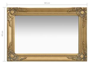 Nástěnné zrcadlo Parrenic - barokní styl - zlaté | 60x40 cm