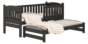 Dětská postel Alvins 90x180 výsuvná - černá