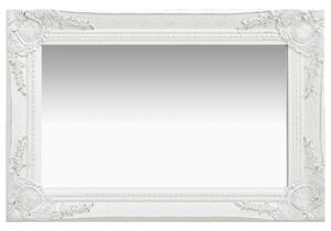 Nástěnné zrcadlo Parrenic - barokní styl - bílé | 60x40 cm