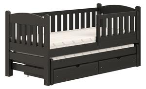 Dětská postel Alvins 90x180 výsuvná - černá