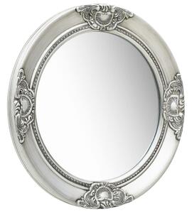 Nástěnné zrcadlo Seall - barokní styl - stříbrné | 50 cm