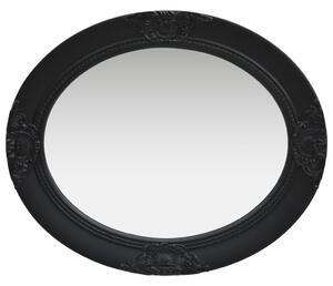 Nástěnné zrcadlo Seall - barokní styl - černé | 50x60 cm