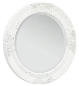 Nástěnné zrcadlo Seall - barokní styl - bílé | 50 cm