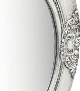 Nástěnné zrcadlo Seall - barokní styl - stříbrné | 50 cm