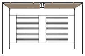 Altán se zatahovací střechou 3 x 4 x 2,3 m taupe 180 g/m²