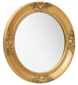 Nástěnné zrcadlo Seall - barokní styl - zlaté | 50 cm