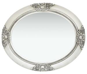 Nástěnné zrcadlo Seall - barokní styl - stříbrné | 50x60 cm