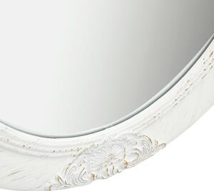 Nástěnné zrcadlo Seall - barokní styl - bílé | 50x60 cm