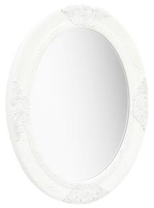 Nástěnné zrcadlo Seall - barokní styl - bílé | 50x60 cm