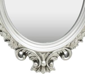 Nástěnné zrcadlo Thissis - zámecký styl - stříbrné | 56x76 cm