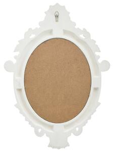 Nástěnné zrcadlo Thissis - zámecký styl - bílé | 56x76 cm