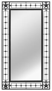 Zahradní nástěnné zrcadlo Grammes - obdélníkové - černé | 60x110 cm
