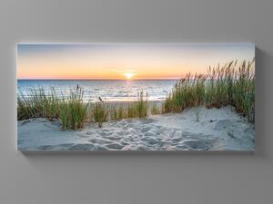 Liox XXL Obraz Západ slunce na pláži Rozměr: 200 x 100 cm