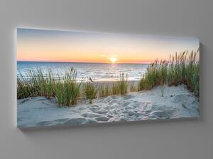 Liox XXL Obraz Západ slunce na pláži Rozměr: 200 x 100 cm