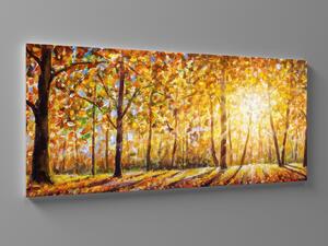 Liox XXL Obraz malba podzimního lesa Rozměr: 200 x 100 cm
