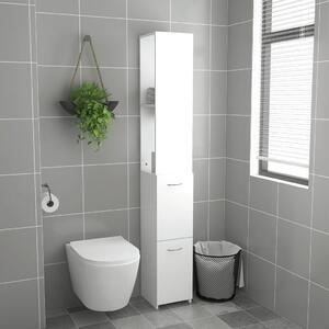 Koupelnová skříňka bílá 25x26,5x170 cm kompozitní dřevo