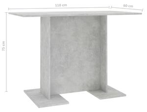 Jídelní stůl Orleans - betonově šedý - dřevotříska | 110x60x75 cm