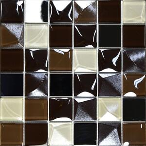 Skleněná mozaika Mosavit Kubic chocolate 30x30 cm mat / lesk KubicCHO
