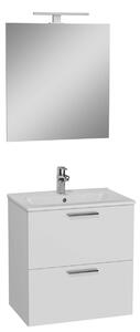 Koupelnová skříňka s umyvadlem zrcadlem a osvětlením Vitra Mia 59x61x39,5 cm bílá lesk MIASET60B