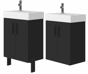Kingsbath Manhy Black 55 koupelnová skříňka s umyvadlem