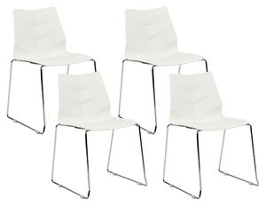 Sada 4 jídelních židlí bílé HARTLEY