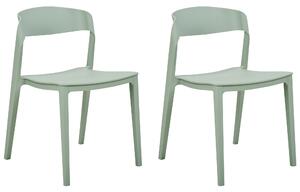 Sada 2 jídelních židlí mátové zelené SOMERS
