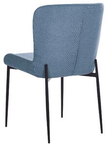 Tkanina Jídelní židle Sada 2 ks Modrá ADA
