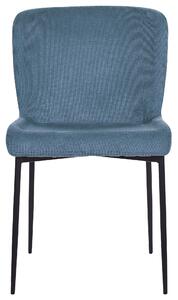 Tkanina Jídelní židle Sada 2 ks Modrá ADA