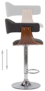 Barové stoličky Lisaugi - textil - 2 ks | šedé