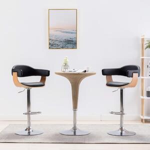 Barové stoličky Lisaugi - umělá kůže - 2 ks | černé
