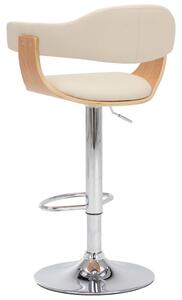 Barové stoličky Lisaugi - umělá kůže - 2 ks | krémové