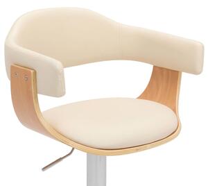 Barové stoličky Lisaugi - umělá kůže - 2 ks | krémové