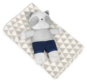 Babymatex Dětská deka šedá s plyšákem medvídek, 75 x 100 cm