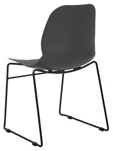 Konferenční židle Sada 4 ks Tmavě šedá PANORA