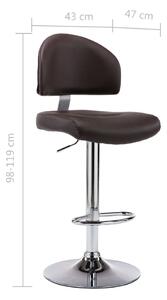 Barové stoličky Jumper - umělá kůže - 2 ks | hnědé