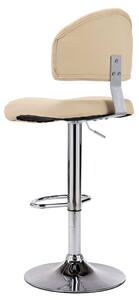 Barové stoličky Jumper - umělá kůže - 2 ks | krémové