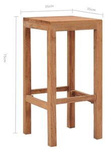 Barové stoličky - masivní teakové dřevo | 2 ks