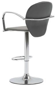 Barové stoličky s područkami - umělá kůže - 2 ks | šedé