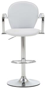 Barová stolička Wylde s područkami - umělá kůže | bílá