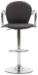 Barové stoličky s područkami - umělá kůže - 2 ks | černé