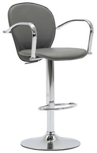 Barová stolička Hickson s područkami - umělá kůže | šedá