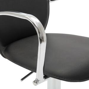 Barové stoličky s područkami - umělá kůže - 2 ks | černé