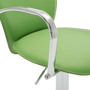 Barové stoličky s područkami - umělá kůže - 2 ks | zelené