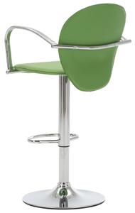 Barové stoličky s područkami - umělá kůže - 2 ks | zelené