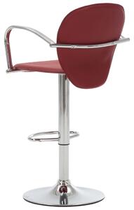 Barové stoličky s područkami - umělá kůže - 2 ks | vínové